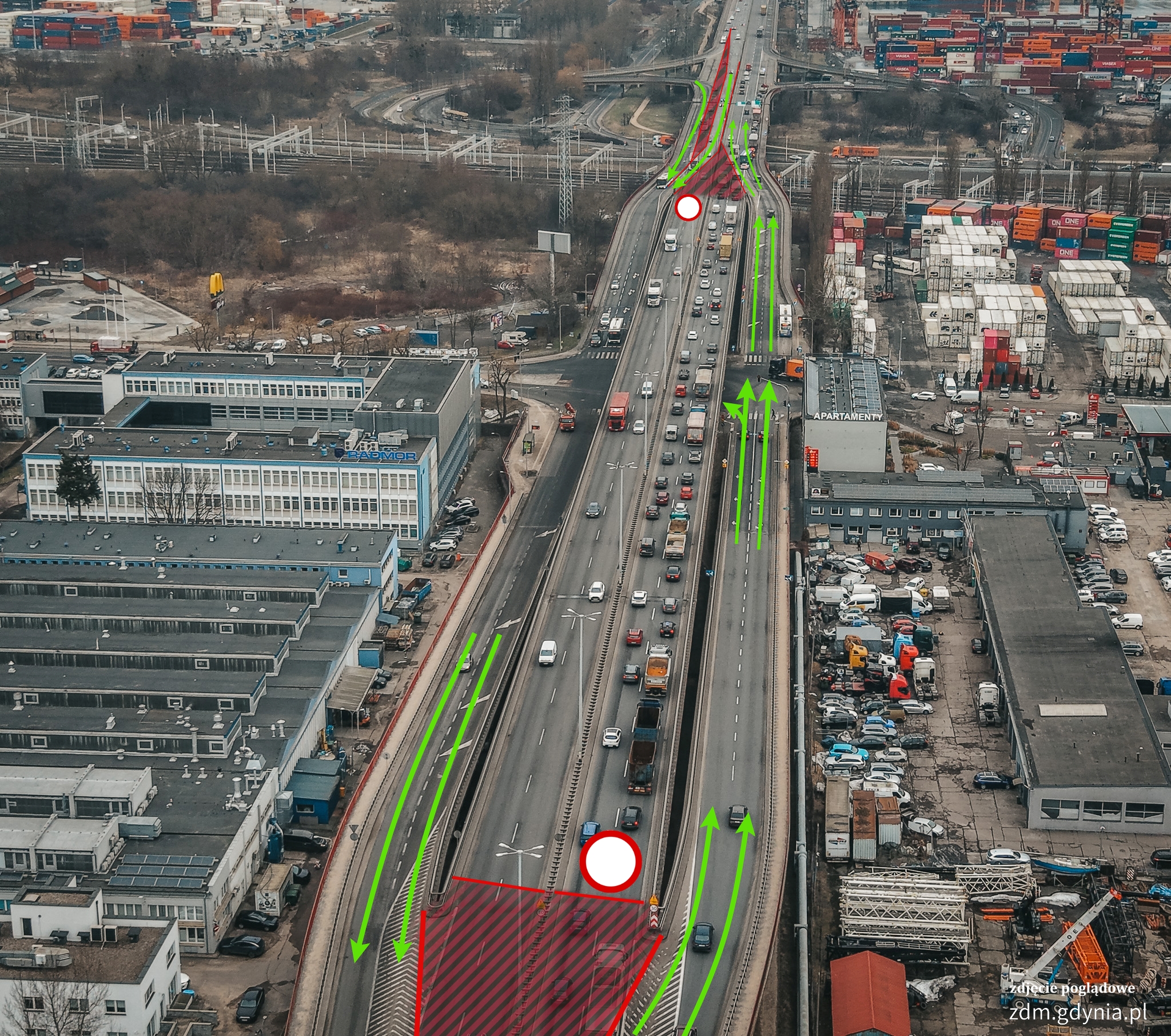 Remont Estakady Kwiatkowskiego: zamknięcie głównego ciągu, przejazd łącznicami